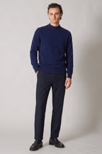 Maglia a Lupetto in Puro Cashmere Ink Blue