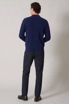 Maglia a Lupetto in Puro Cashmere Ink Blue