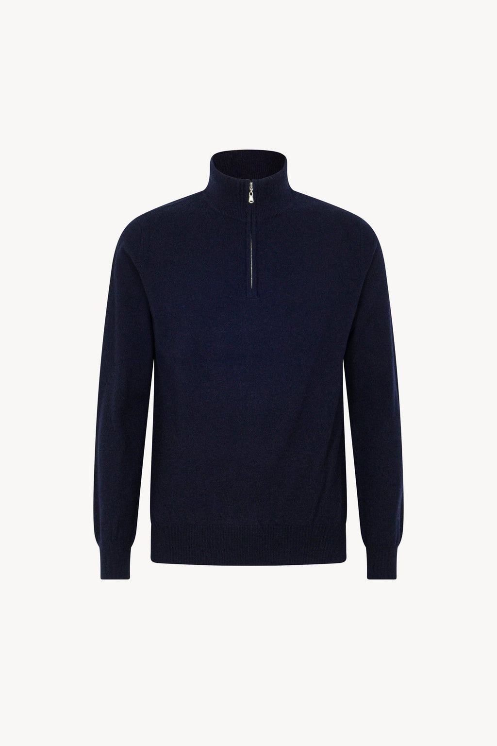 Lupetto Mezza Zip in Puro Cashmere Navy