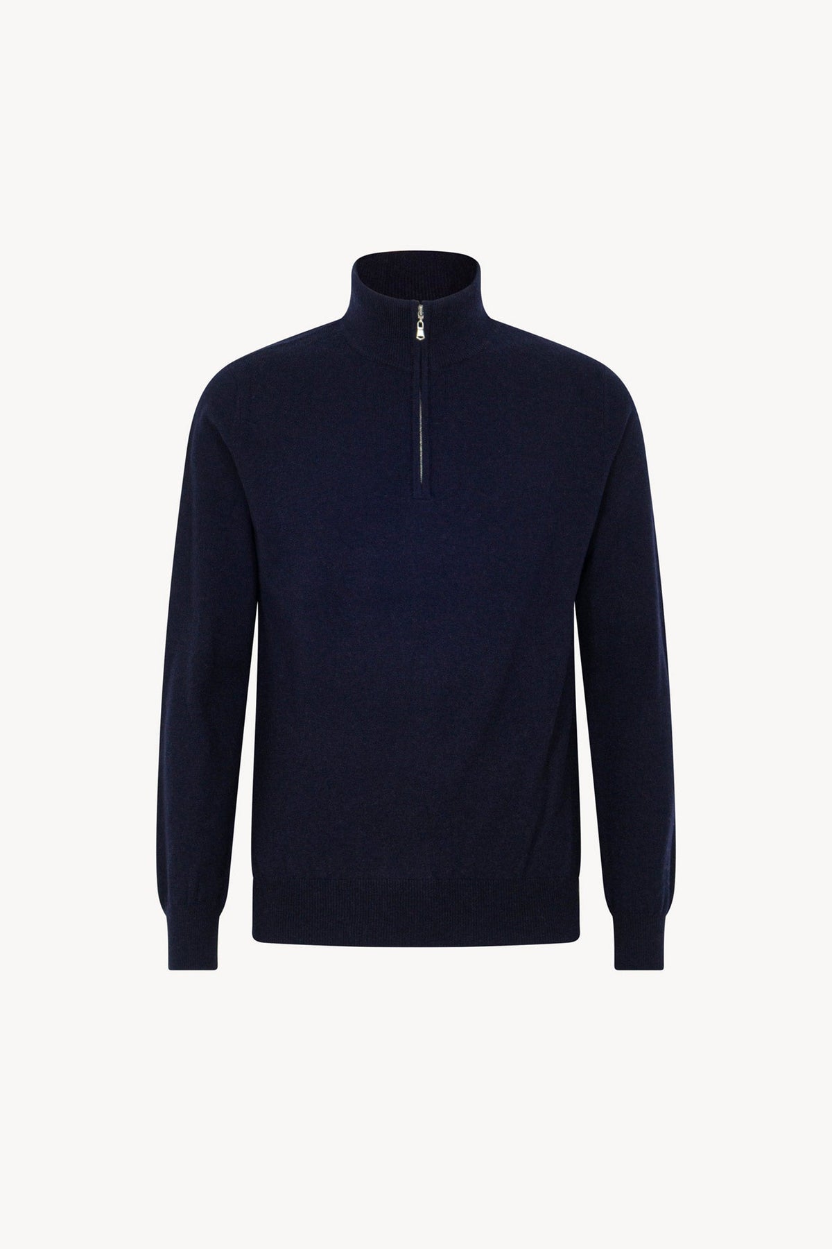 Lupetto Mezza Zip in Puro Cashmere Navy