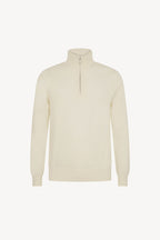 Lupetto Mezza Zip in Puro Cashmere Latte