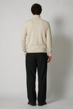 Lupetto Mezza Zip in Puro Cashmere Latte