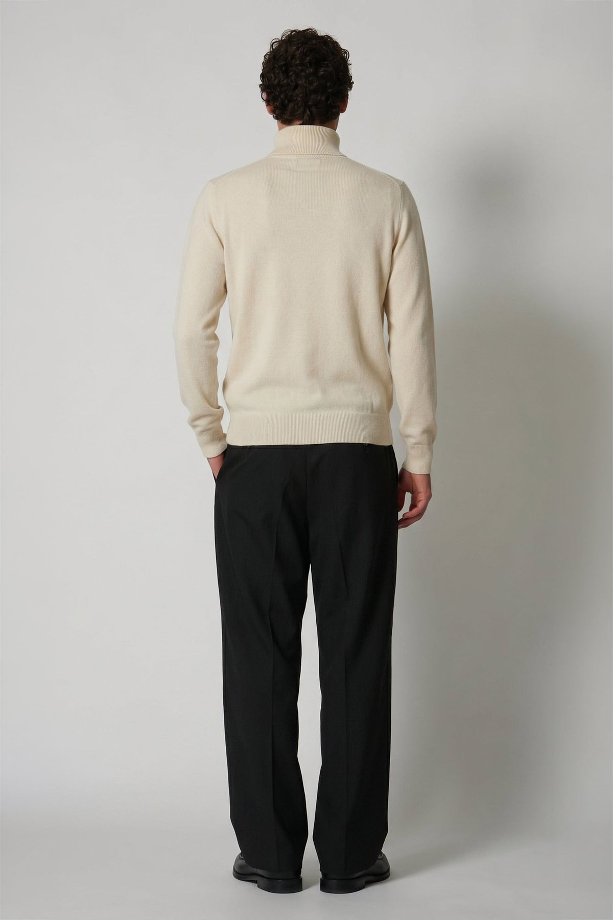 Lupetto Mezza Zip in Puro Cashmere Latte