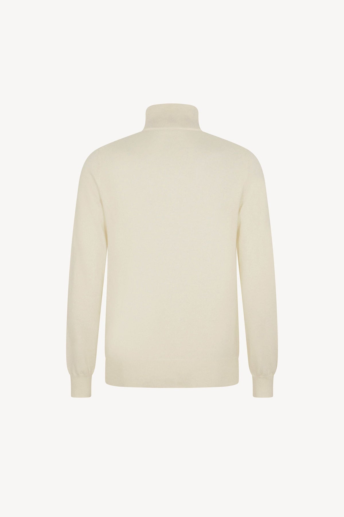 Lupetto Mezza Zip in Puro Cashmere Latte