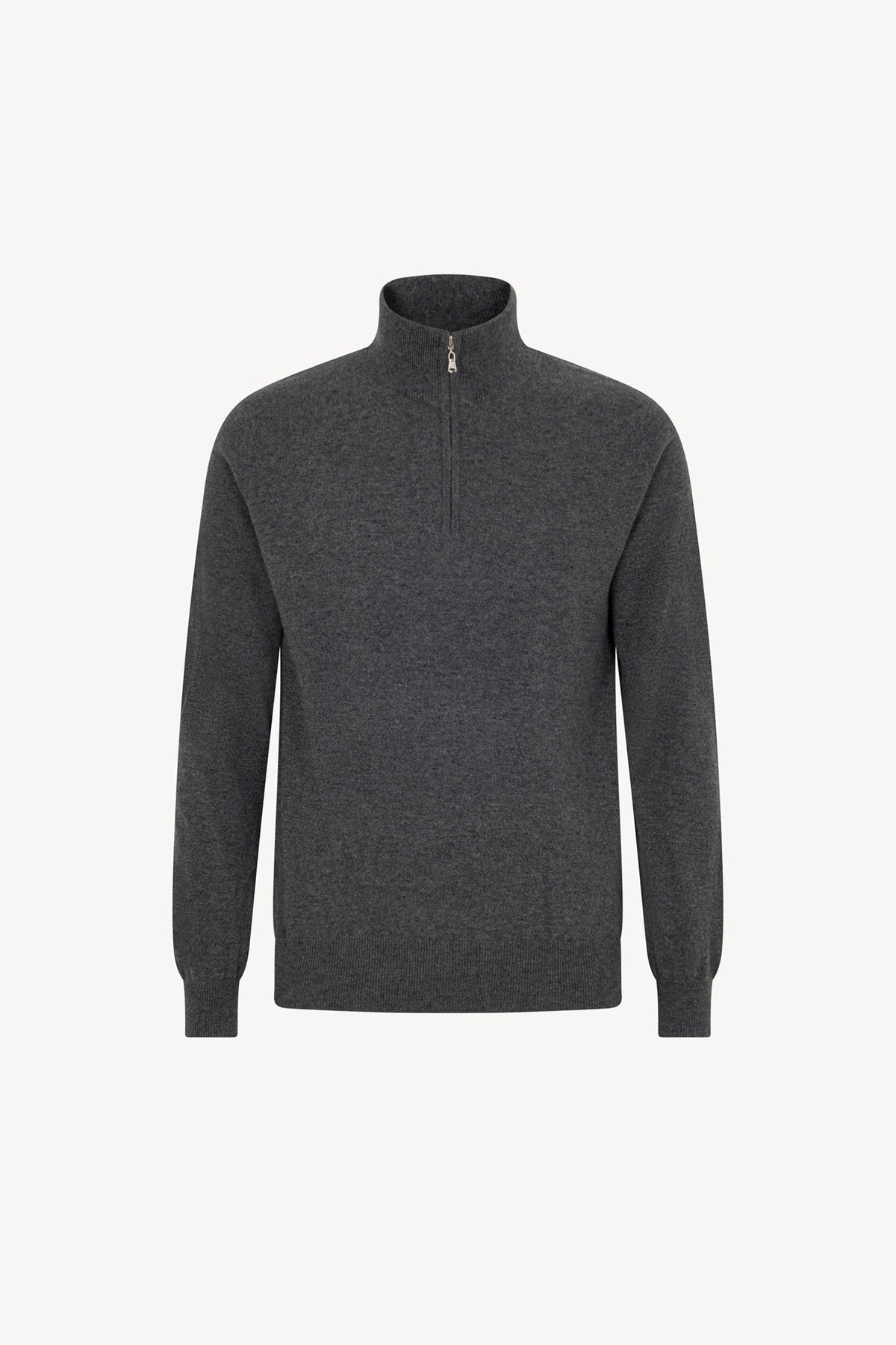 Lupetto Mezza Zip in Puro Cashmere Flanella