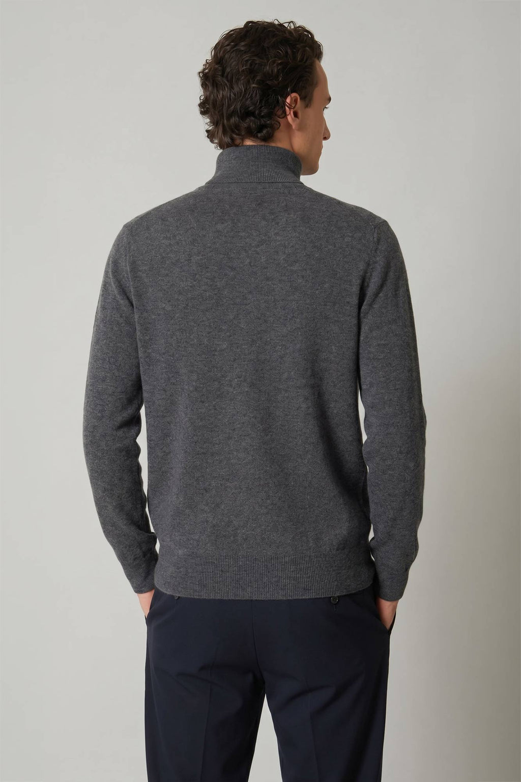 Lupetto Mezza Zip in Puro Cashmere Flanella