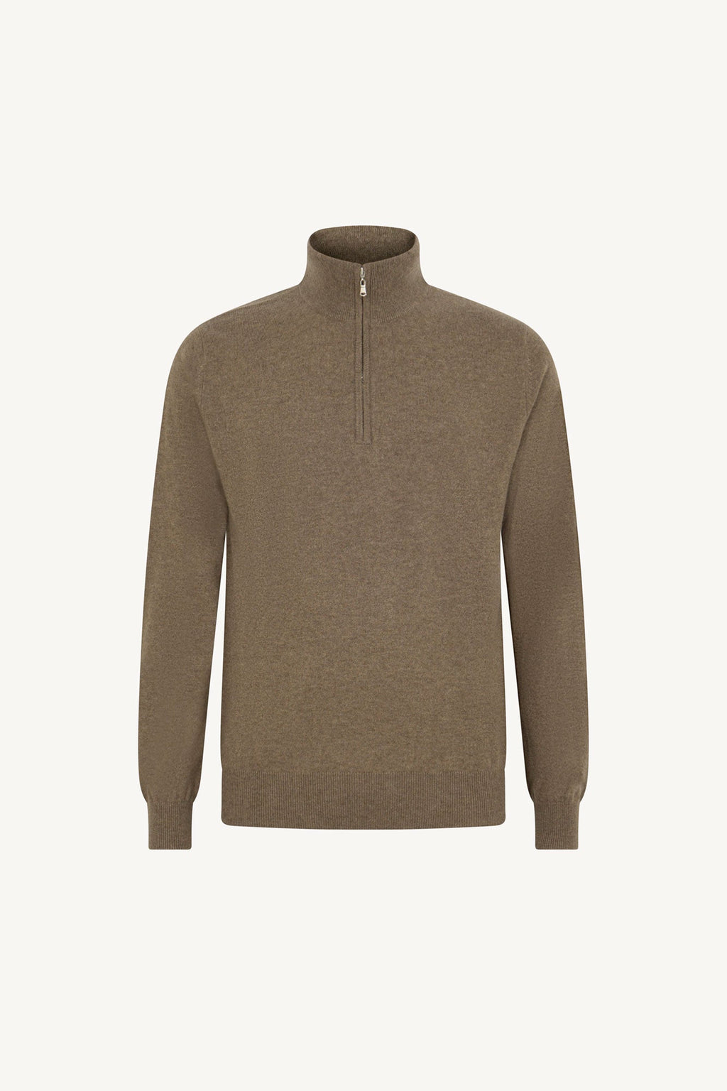 Lupetto Mezza Zip in Puro Cashmere Dune