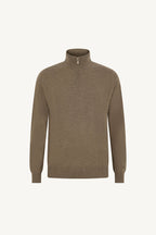Lupetto Mezza Zip in Puro Cashmere Dune