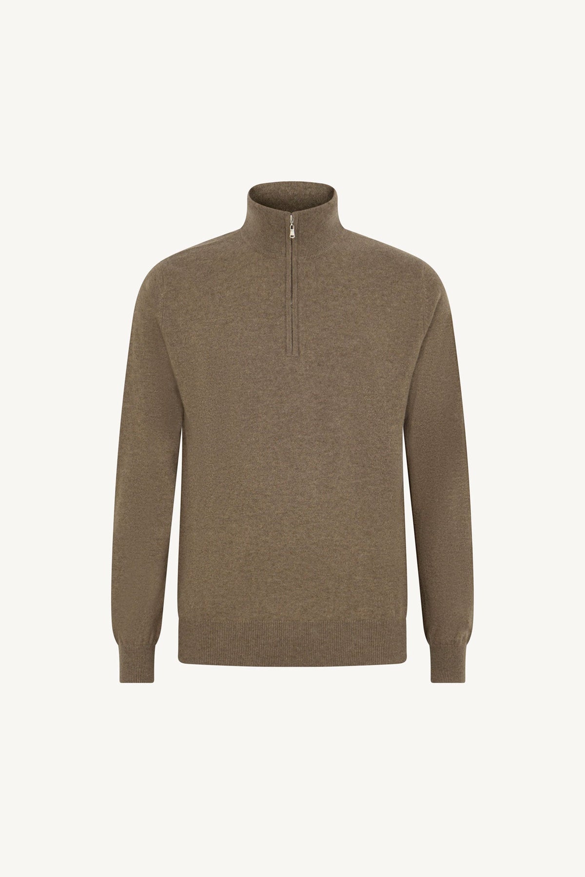 Lupetto Mezza Zip in Puro Cashmere Dune