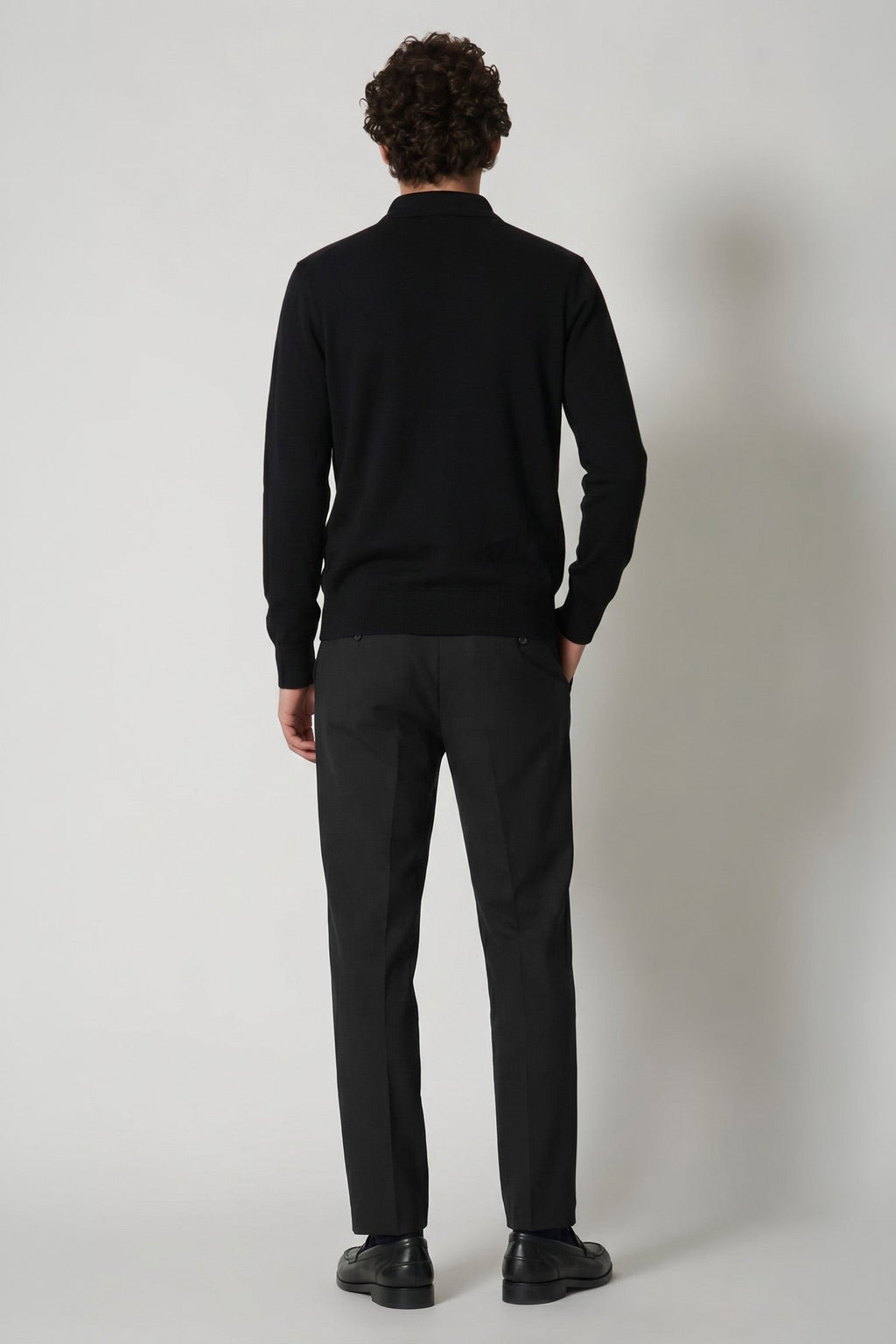 Polo in Puro Cashmere Nero
