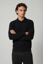 Polo in Puro Cashmere Nero