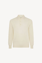 Polo in Puro Cashmere Latte