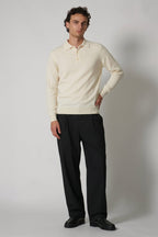 Polo in Puro Cashmere Latte