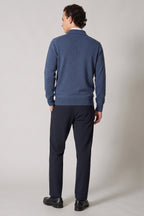 Polo in Puro Cashmere Denim Scuro
