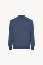 Polo in Puro Cashmere Denim Scuro