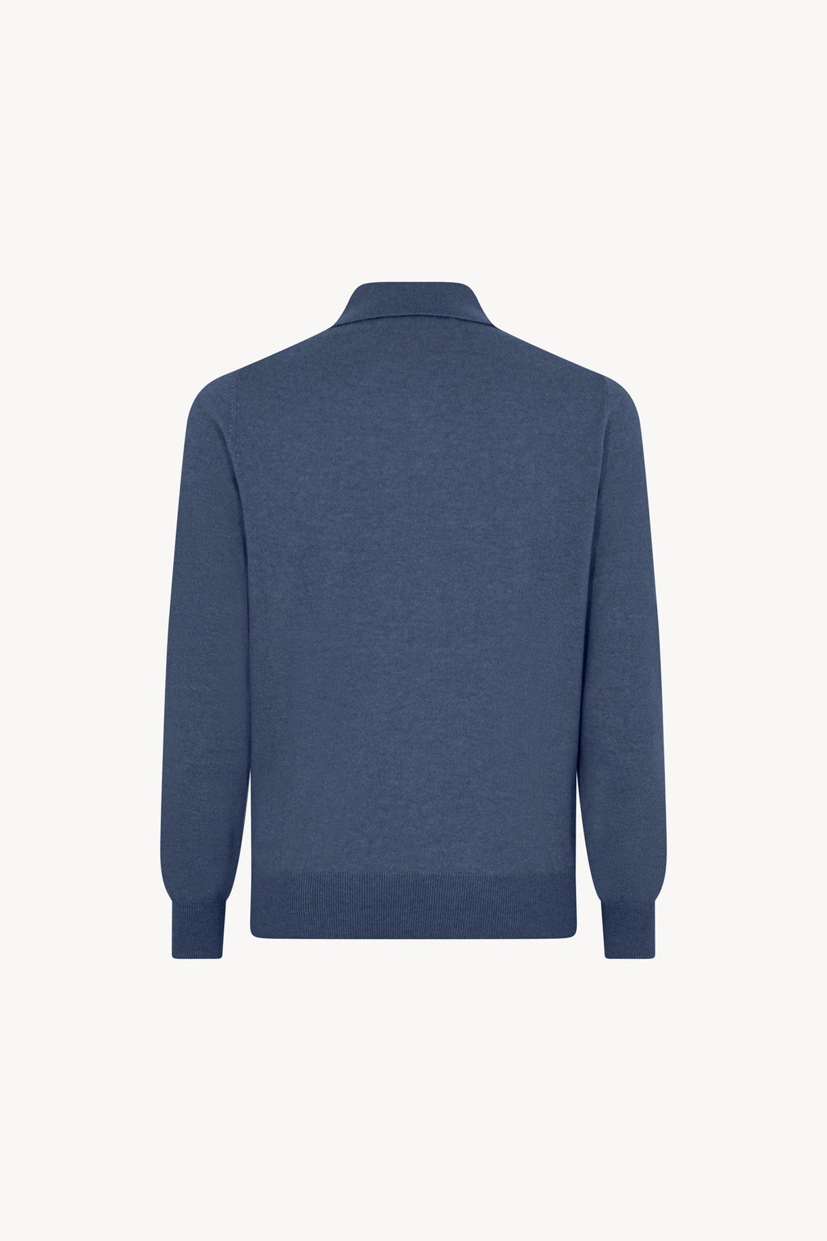 Polo in Puro Cashmere Denim Scuro