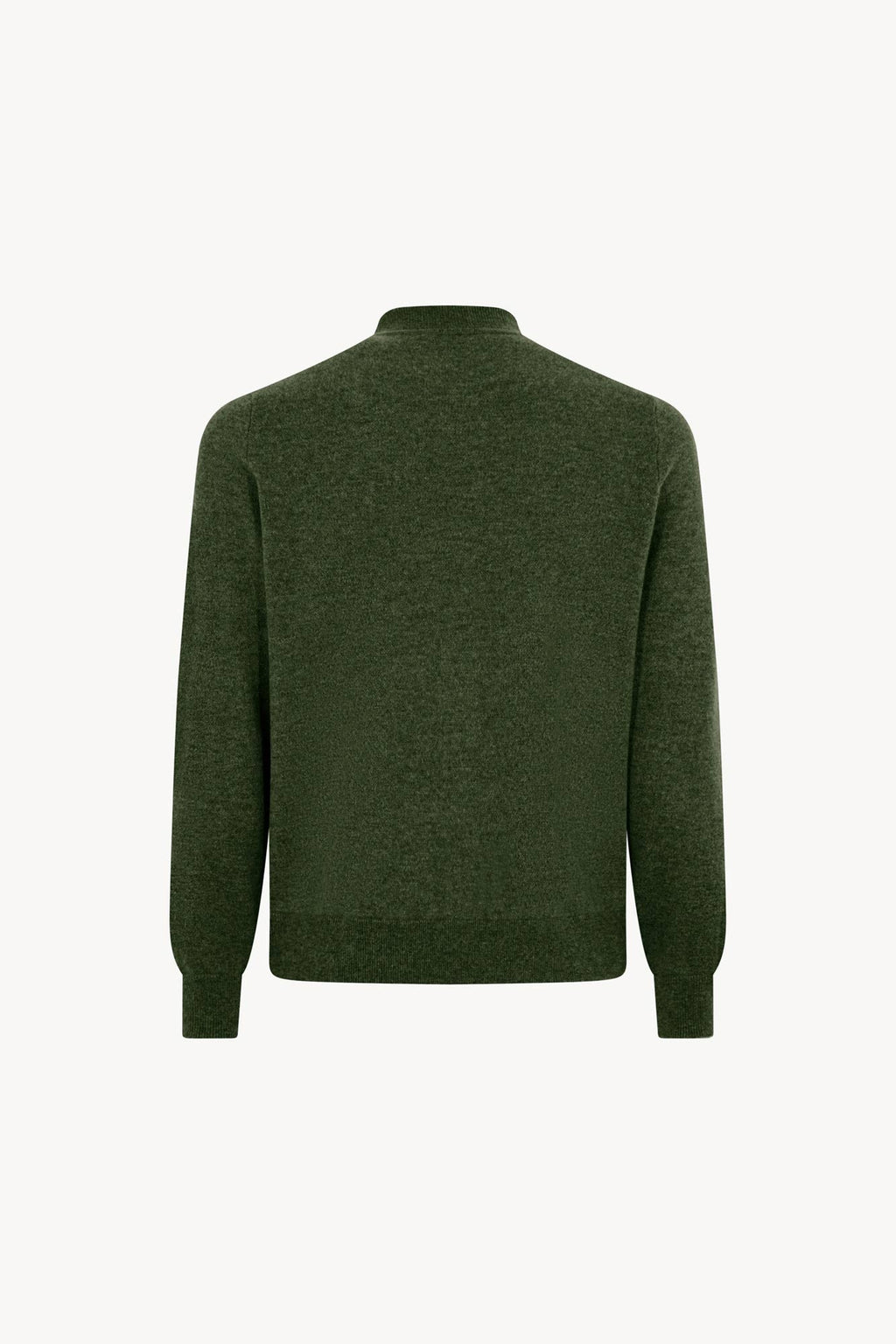 Cardigan a Bomber con Zip in Puro Cashmere Loden