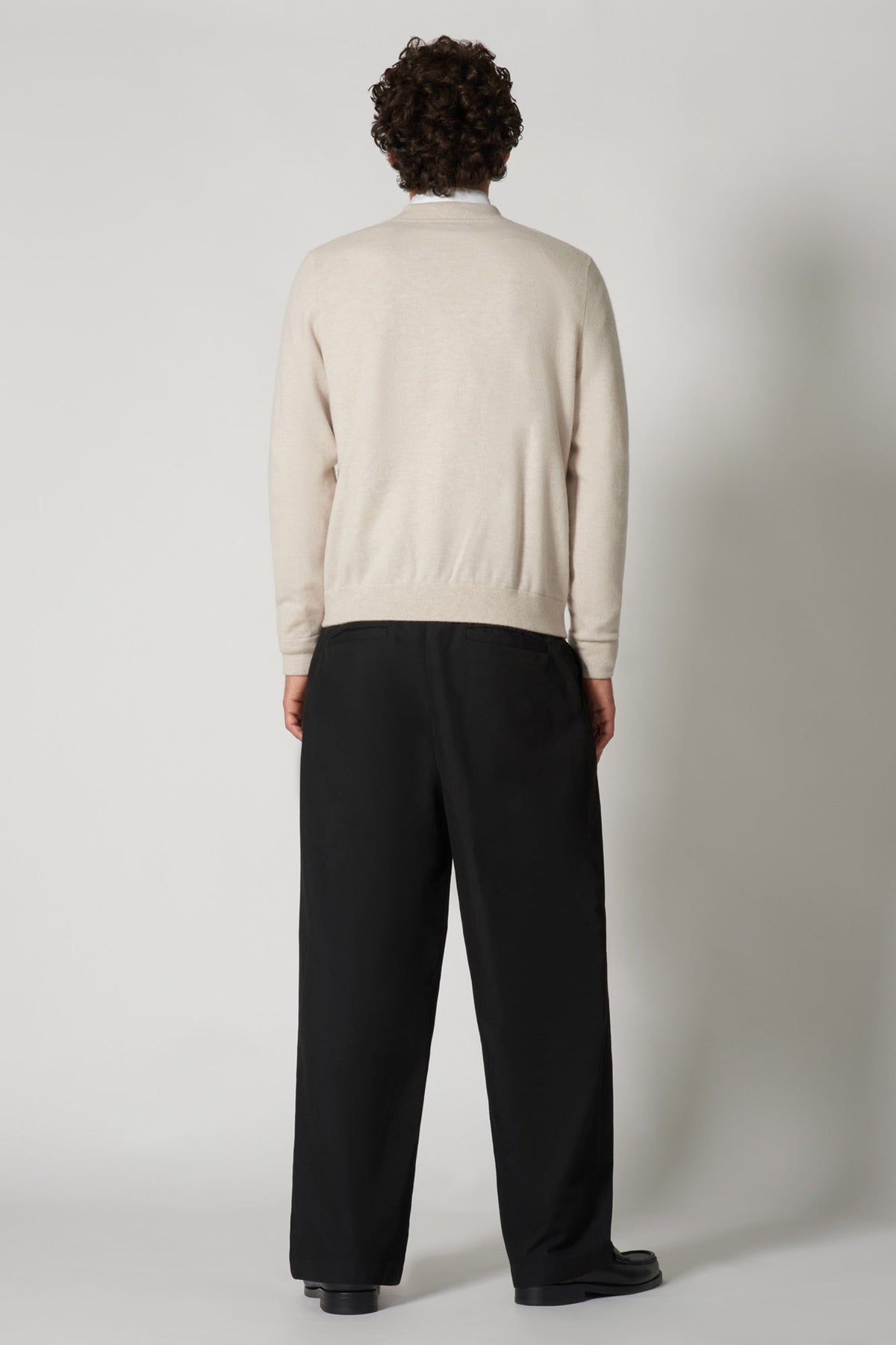 Cardigan a Bomber con Zip in Puro Cashmere Avena