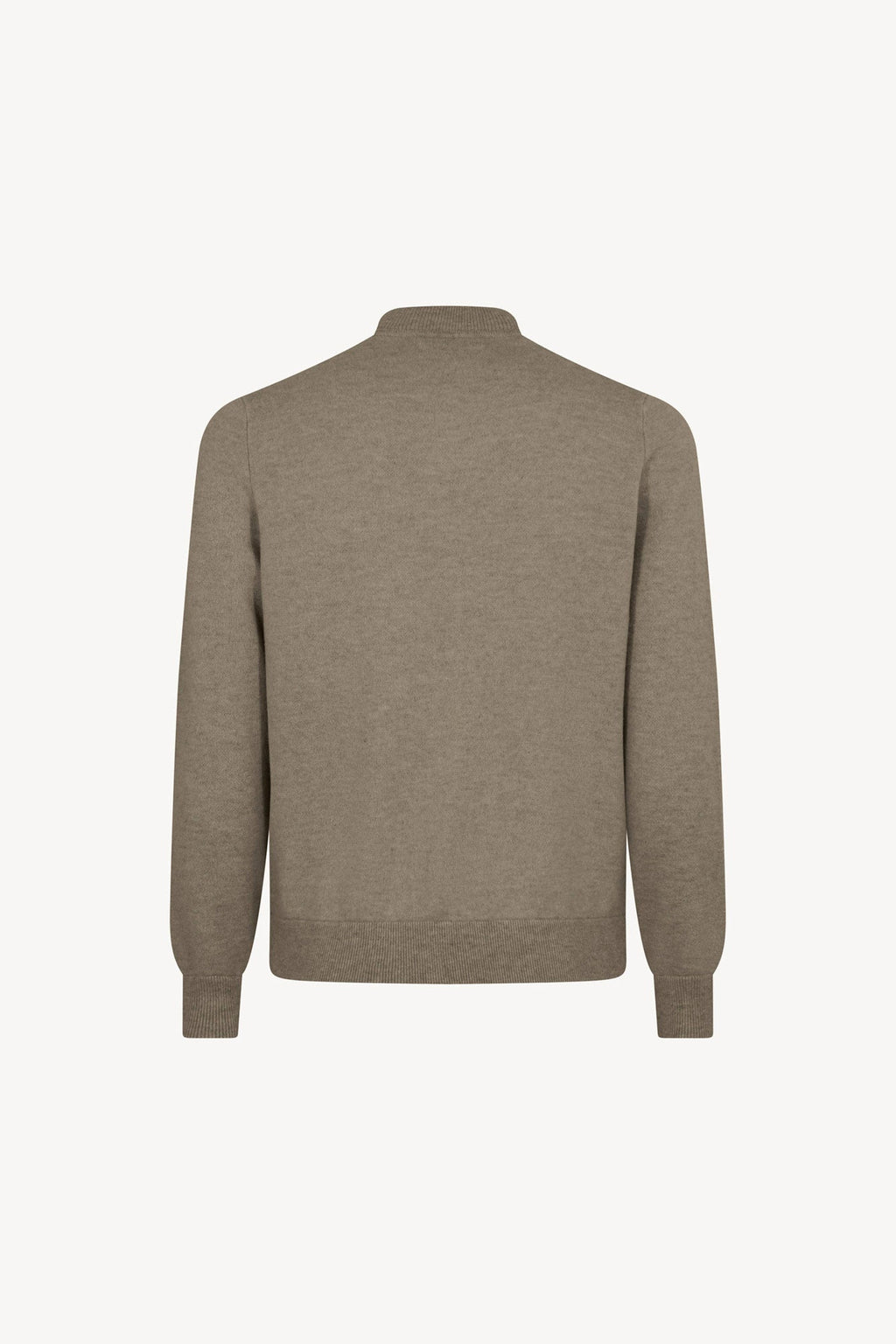 Cardigan a Bomber con Zip in Puro Cashmere Dune