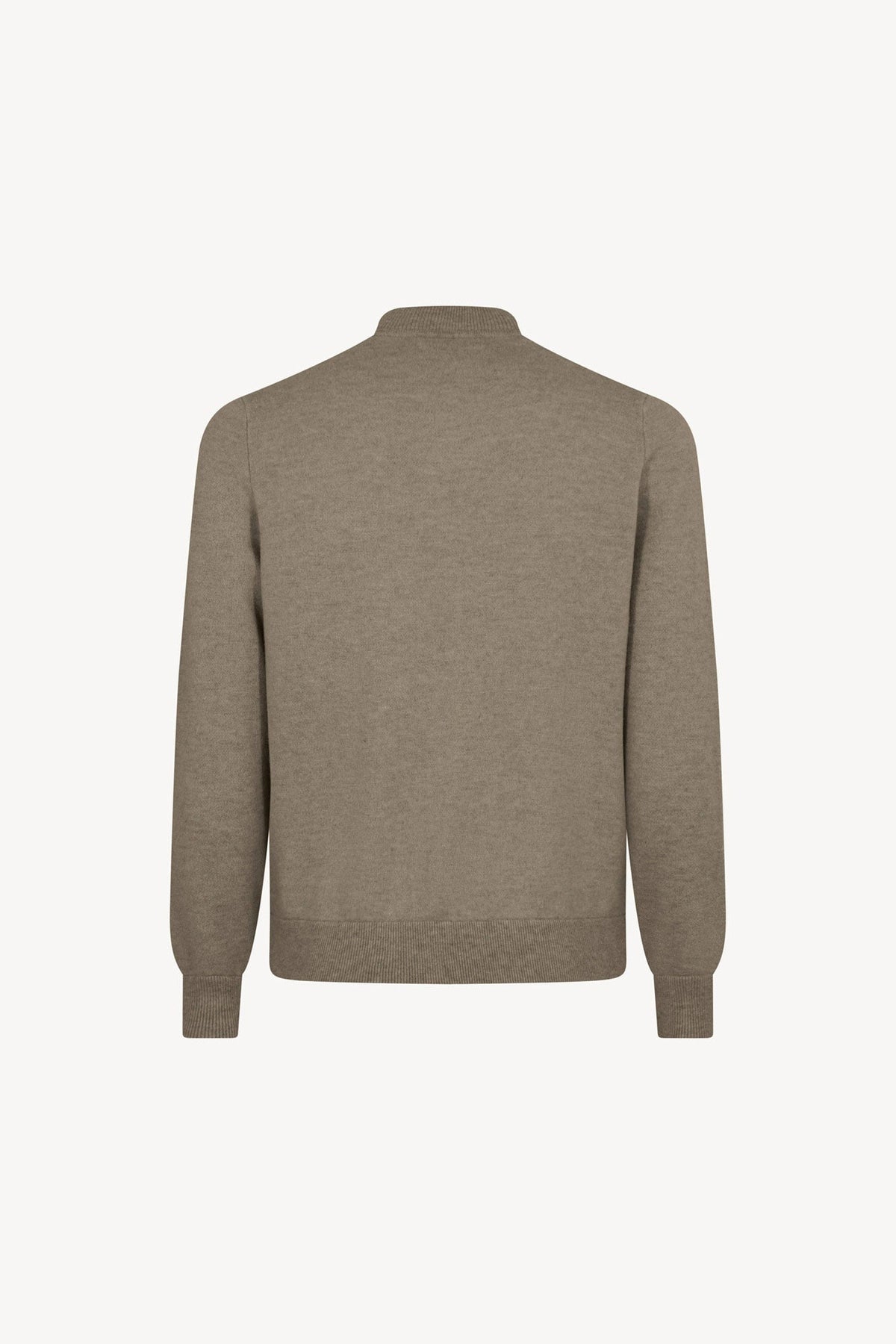 Cardigan a Bomber con Zip in Puro Cashmere Dune