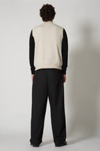 Gilet con Zip in Puro Cashmere Avena