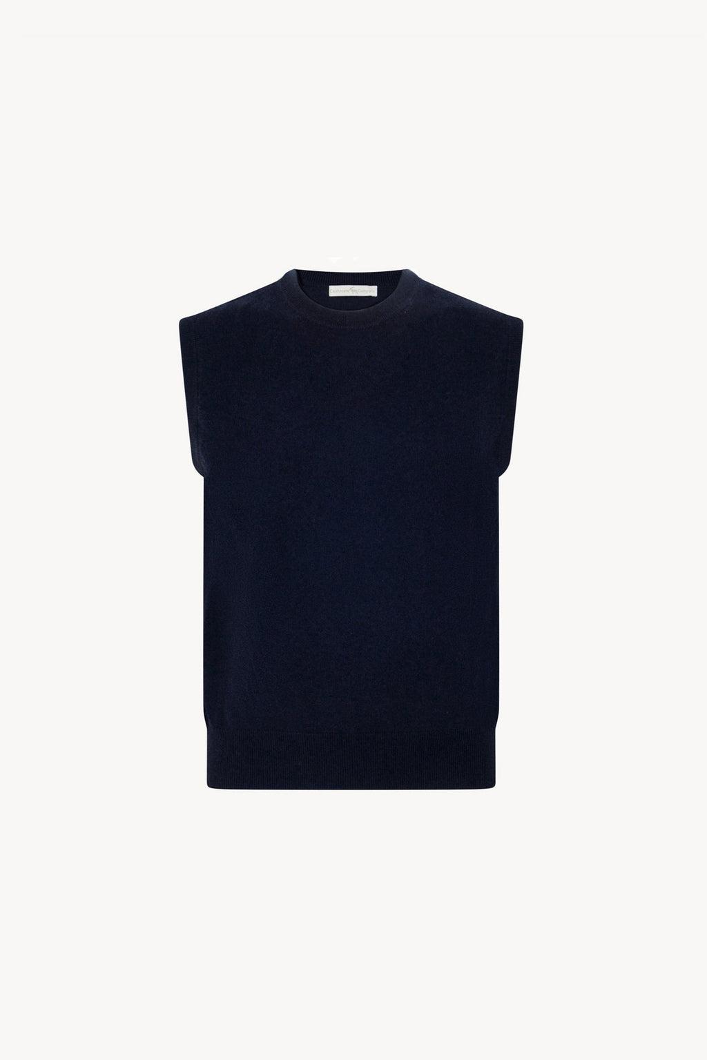 Gilet Girocollo in Puro Cashmere Navy