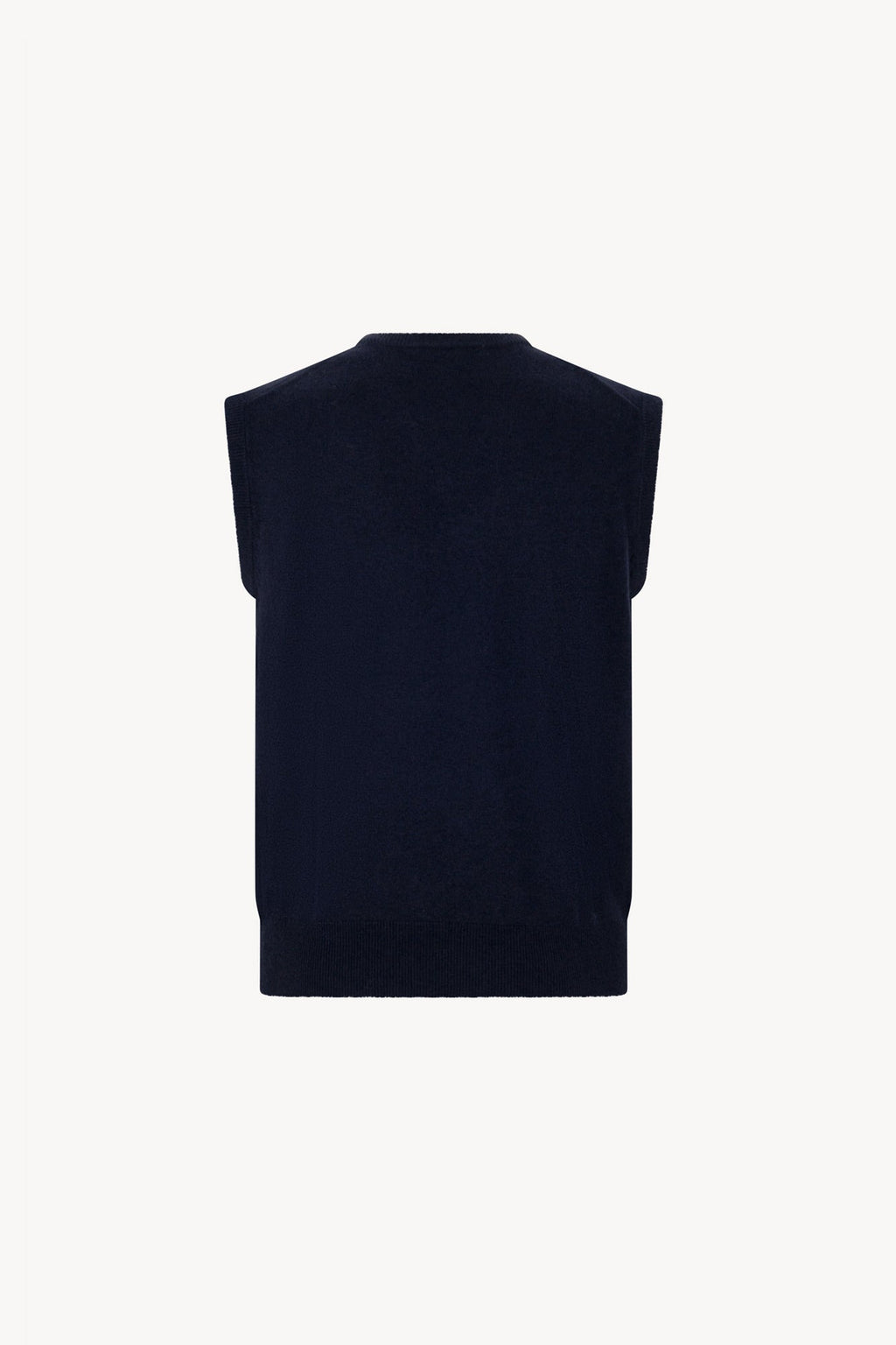 Gilet Girocollo in Puro Cashmere Navy