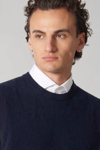 Gilet Girocollo in Puro Cashmere Navy
