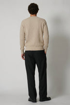 Girocollo a Costa Inglese in Puro Cashmere Avena