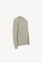 Girocollo a Costa Inglese in Puro Cashmere Pomice