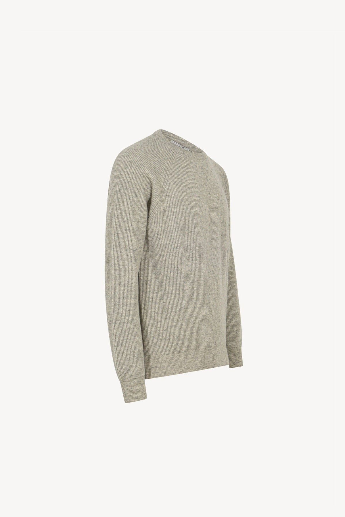 Girocollo a Costa Inglese in Puro Cashmere Pomice