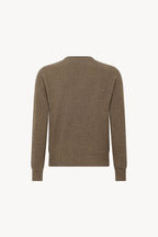Girocollo a Costa Inglese in Puro Cashmere Dune