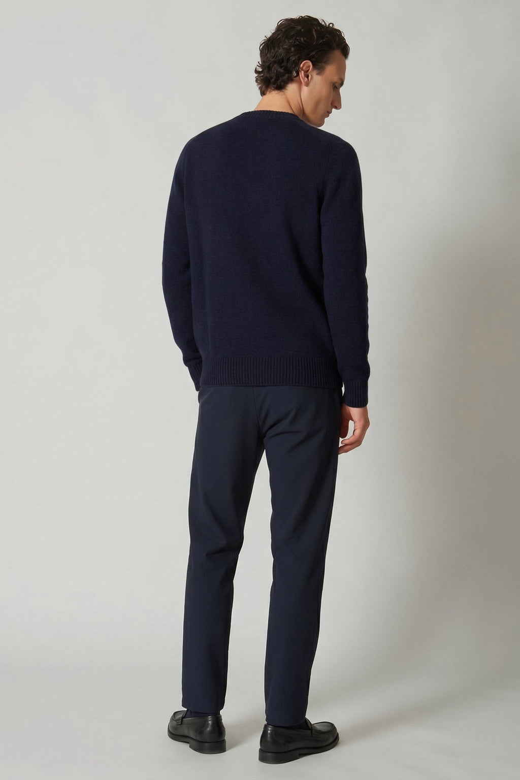 Girocollo 4 Fili in Puro Cashmere Navy
