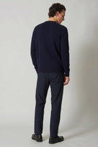 Girocollo 4 Fili in Puro Cashmere Navy