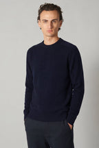 Girocollo 4 Fili in Puro Cashmere Navy