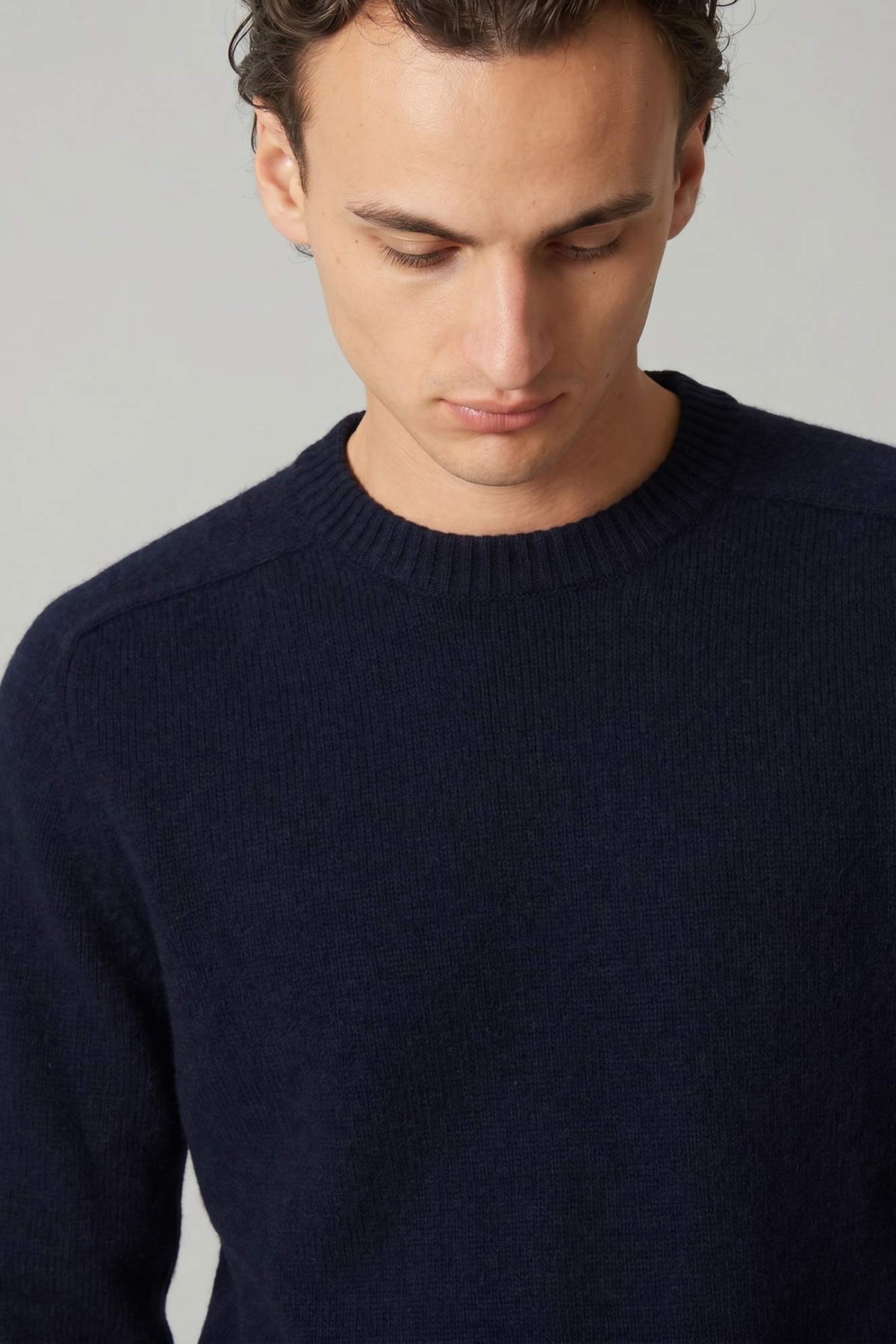 Girocollo 4 Fili in Puro Cashmere Navy