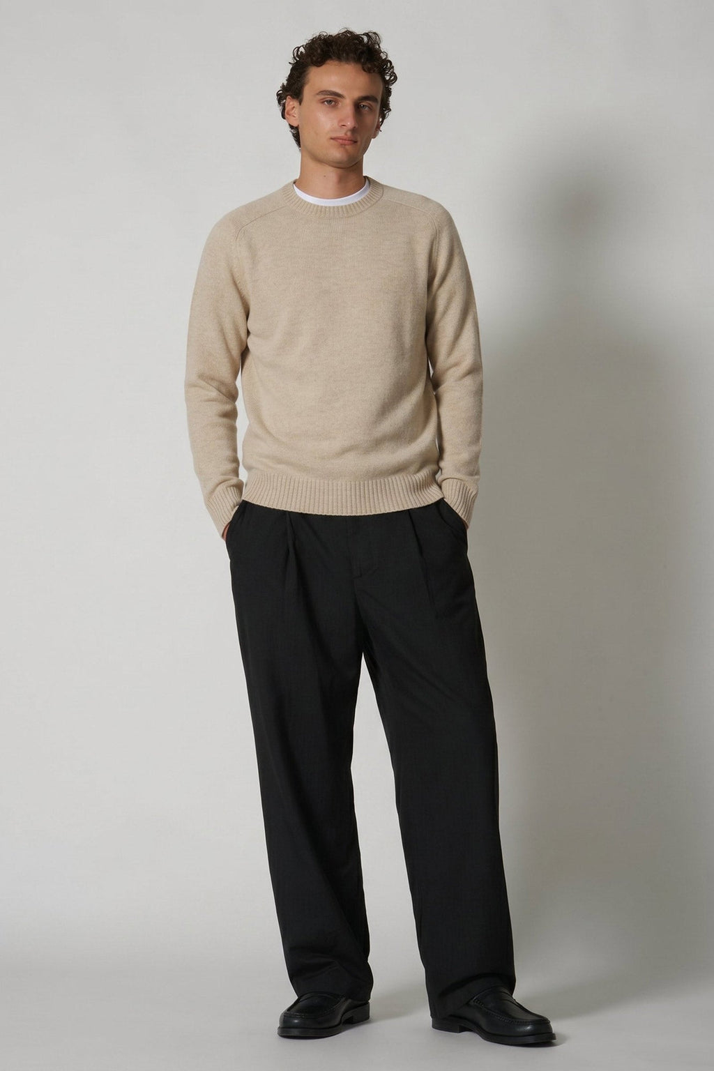 Girocollo 4 Fili in Puro Cashmere Avena