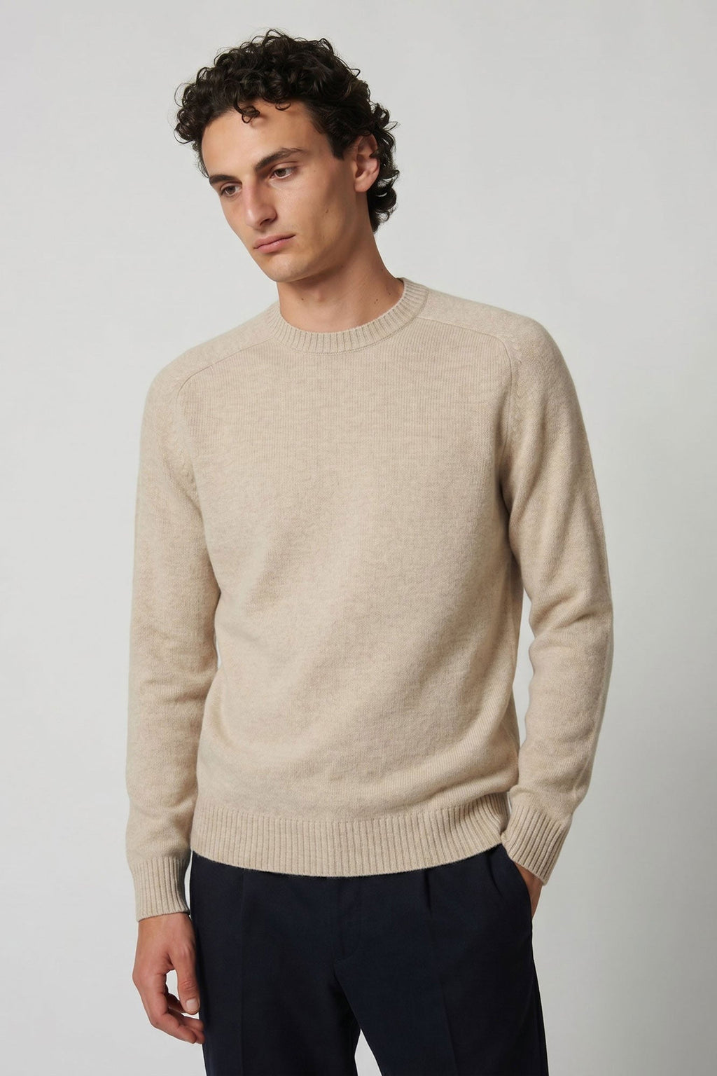 Girocollo 4 Fili in Puro Cashmere Avena