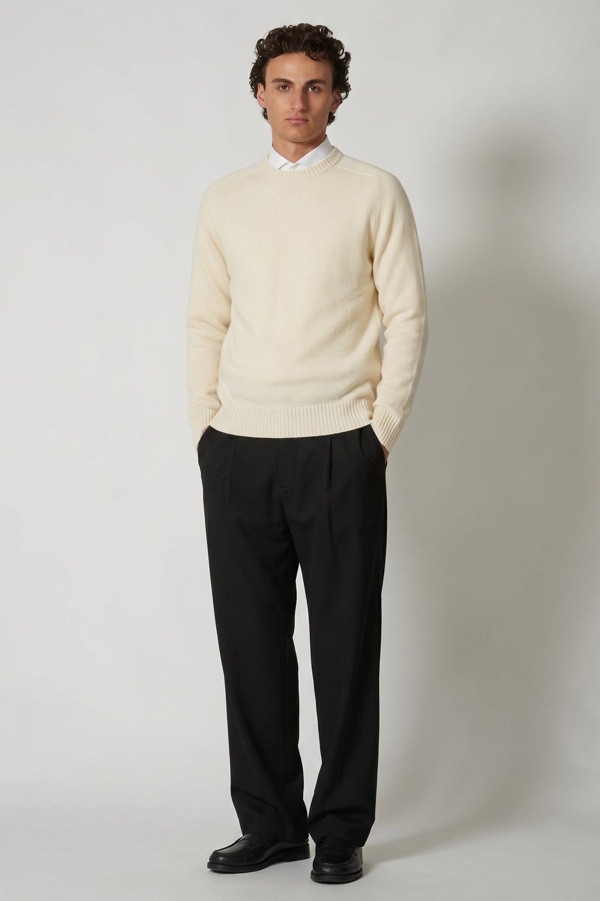 Girocollo 4 Fili in Puro Cashmere Latte