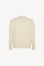 Cardigan 4 Fili in Puro Cashmere Latte
