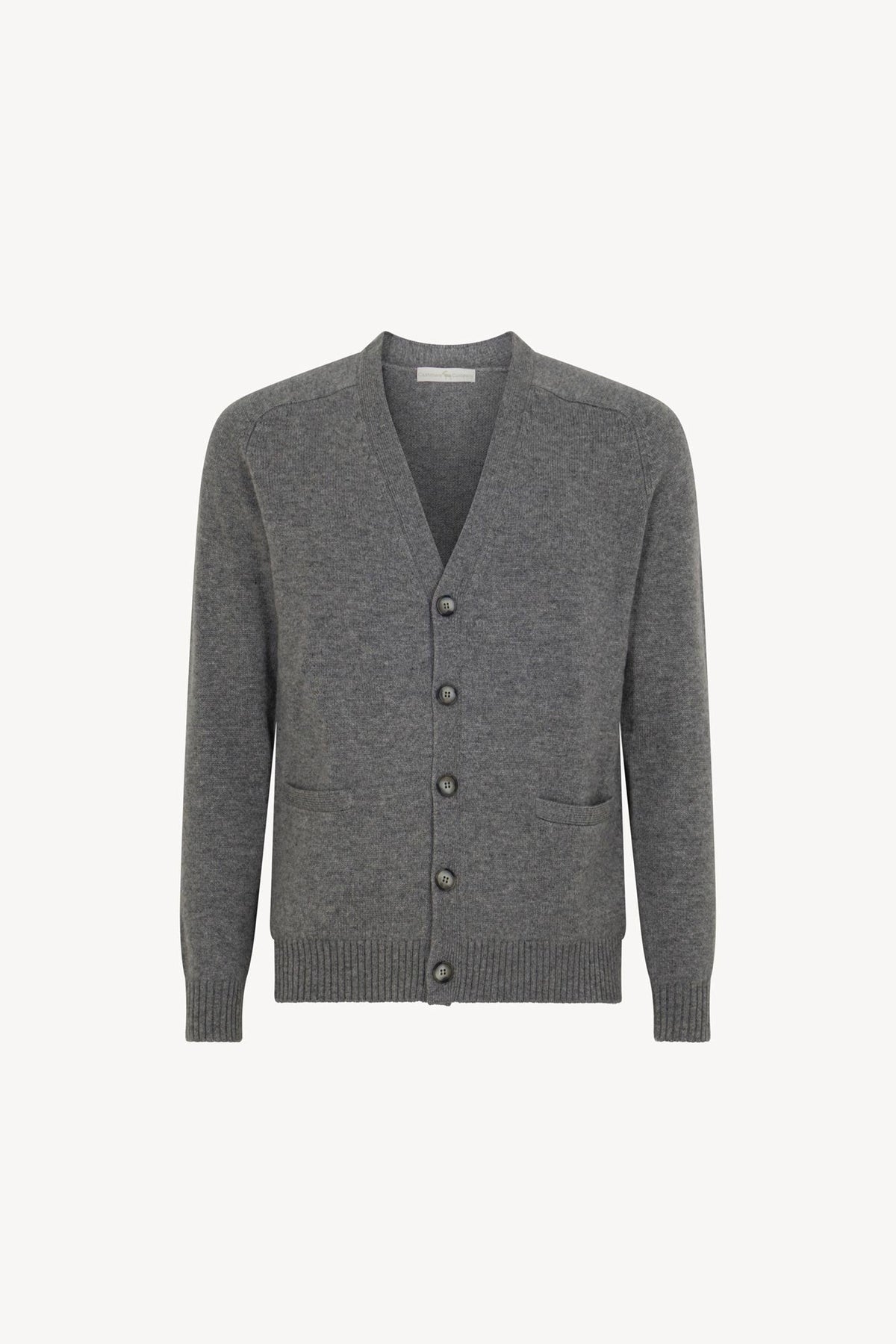 Cardigan 4 Fili in Puro Cashmere Silver