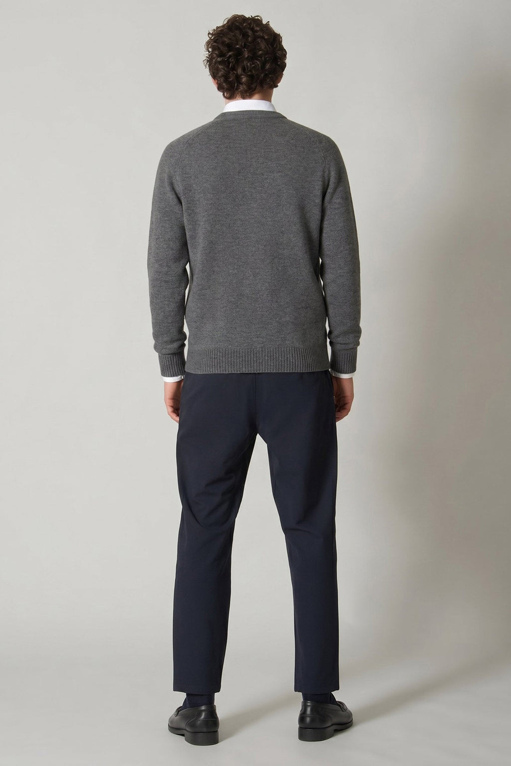 Cardigan 4 Fili in Puro Cashmere Silver