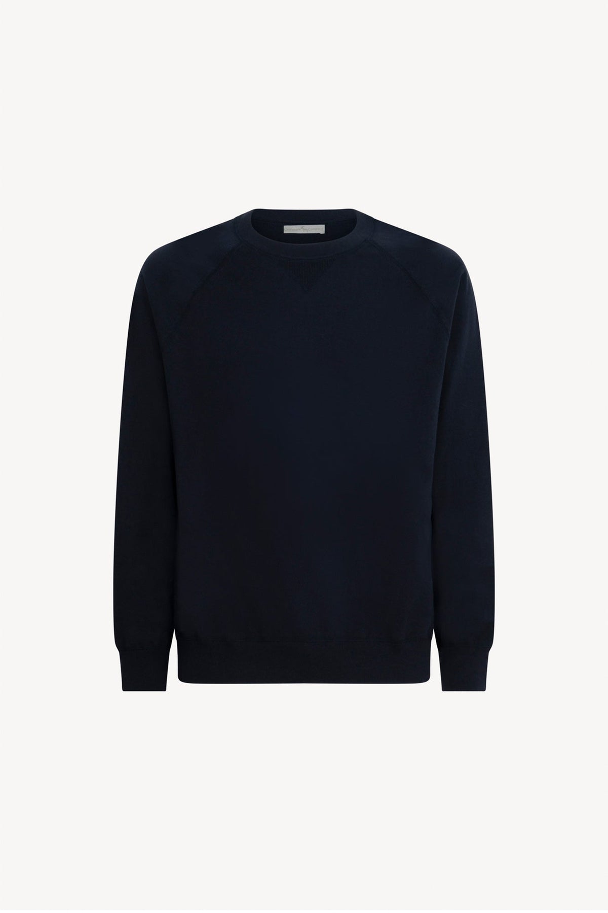 Felpa Girocollo in Cotone Cashmere Navy