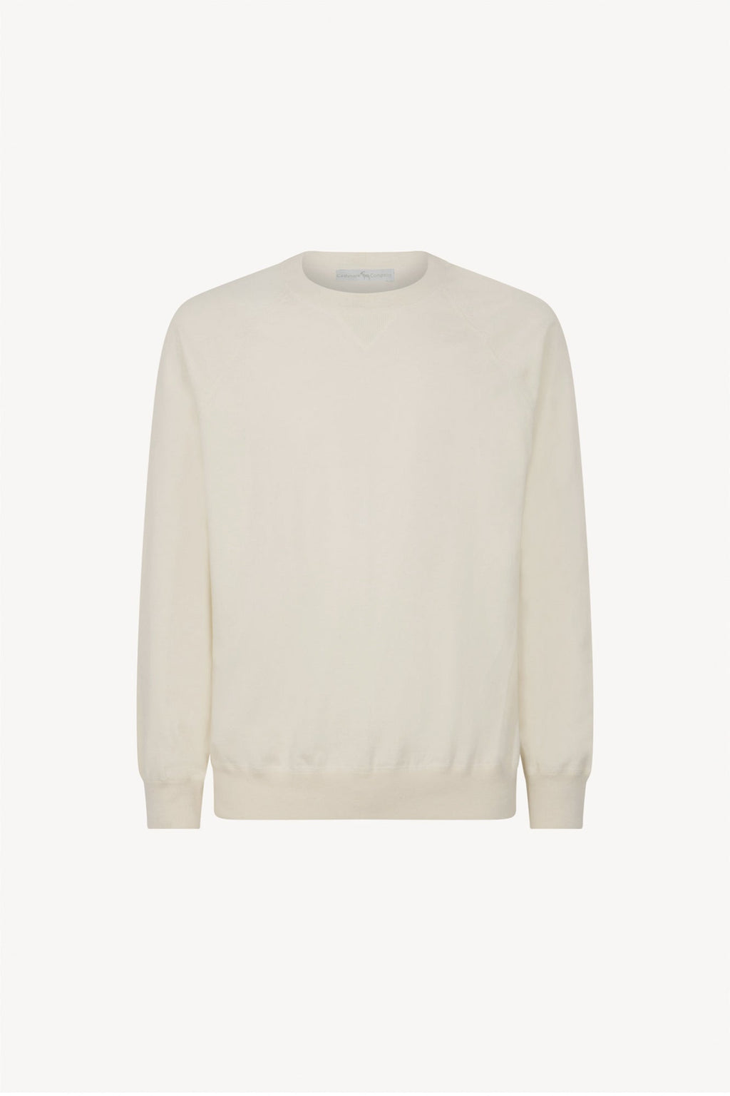 Felpa Girocollo in Cotone Cashmere Avorio