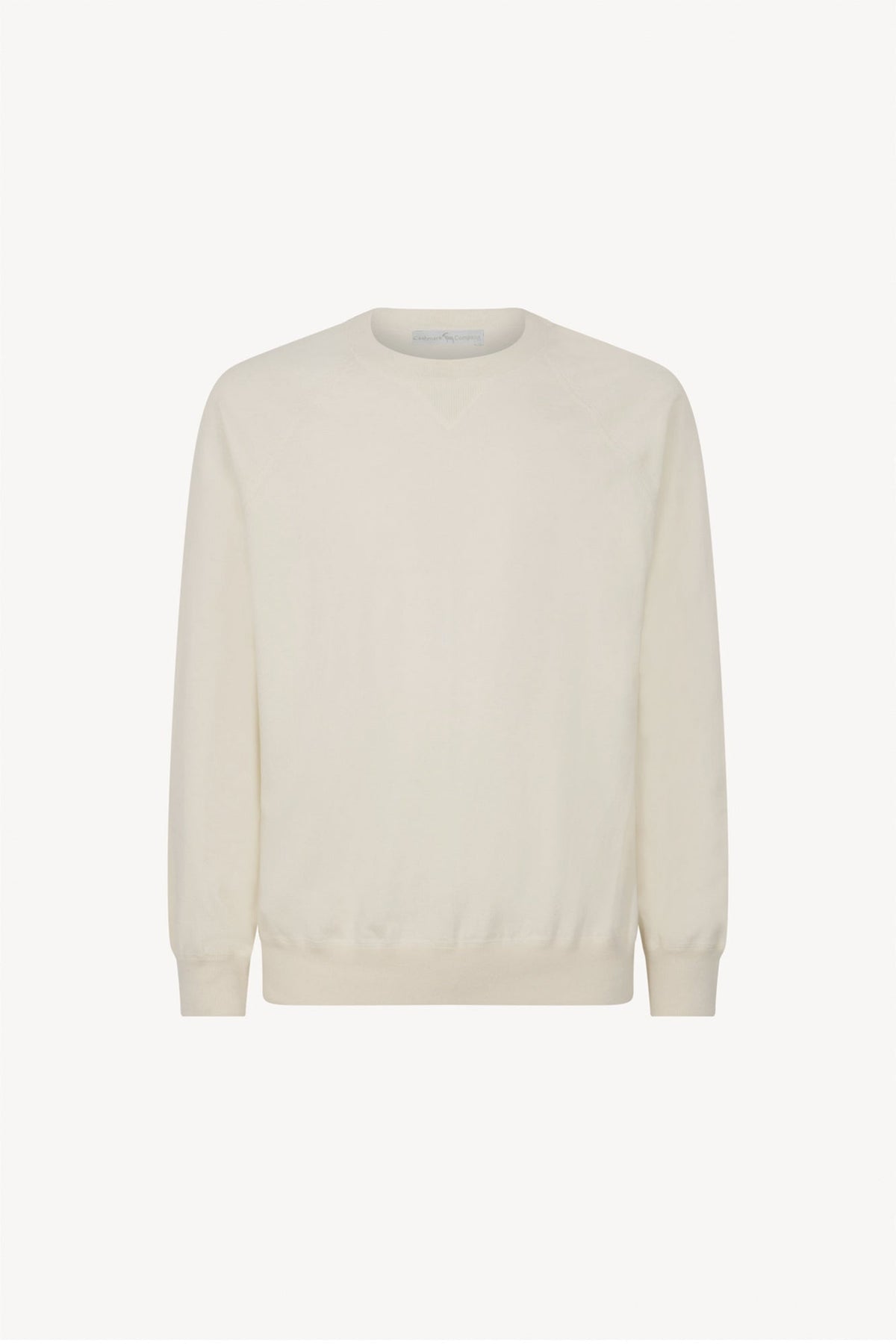 Felpa Girocollo in Cotone Cashmere Avorio