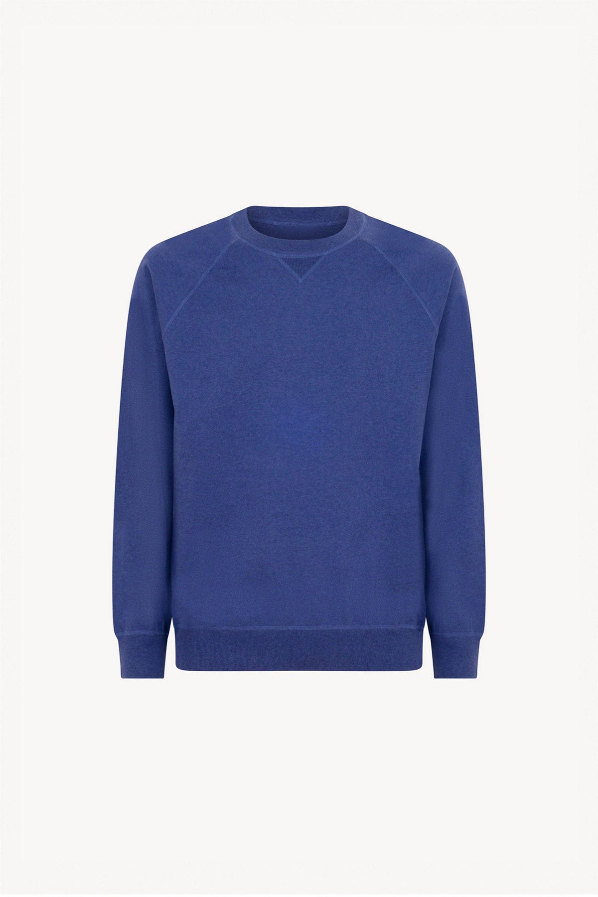 Felpa Girocollo in Cotone Cashmere Denim
