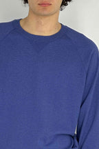 Felpa Girocollo in Cotone Cashmere Denim