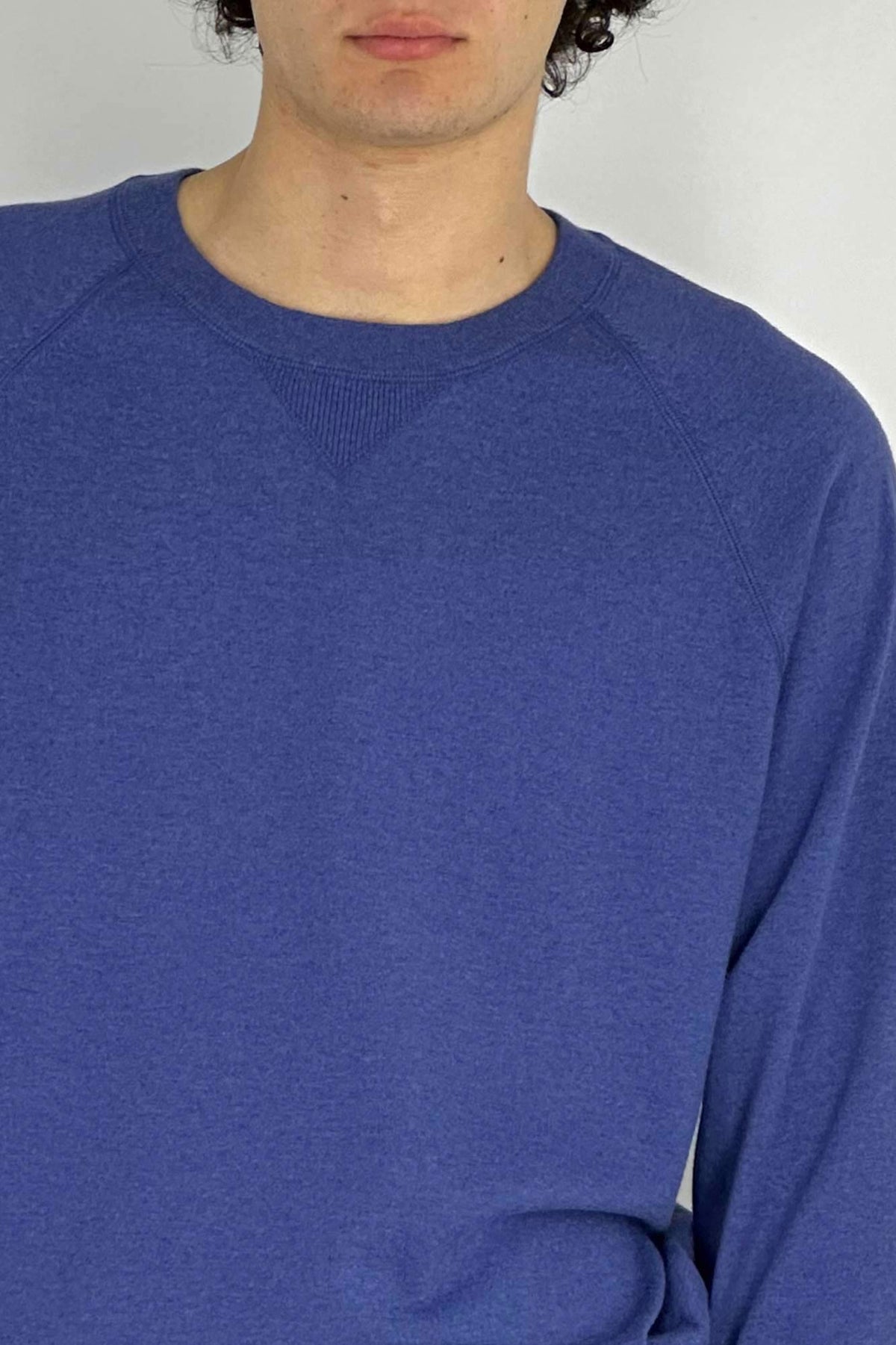 Felpa Girocollo in Cotone Cashmere Denim