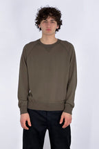 Felpa Girocollo in Cotone Cashmere Color Fango