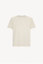 Maglia Girocollo Mezza Manica in Cotone Cashmere Avorio